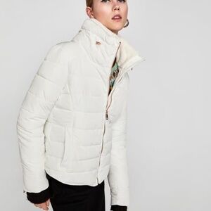 Zara quilted Jacket with hidden hood